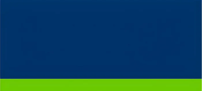 Large dark blue color segment above a thin green bar.